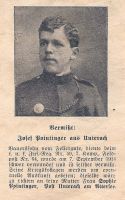 Pointinger Josef, Unterach, Infantrist